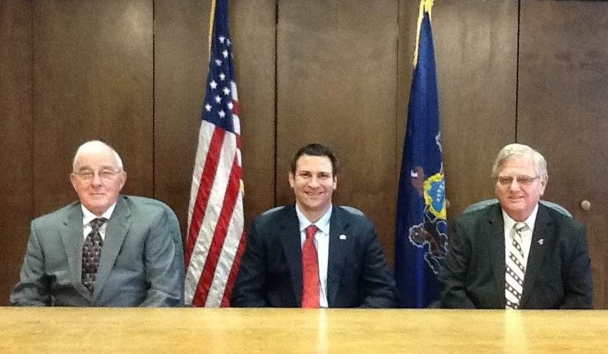  From left to right are: S. Paul Crooks, secretary; Josh Lang, chairman; Barry Dallara, vice-chairman. The Bedford County Commissioners are essential to moving economic development forward.