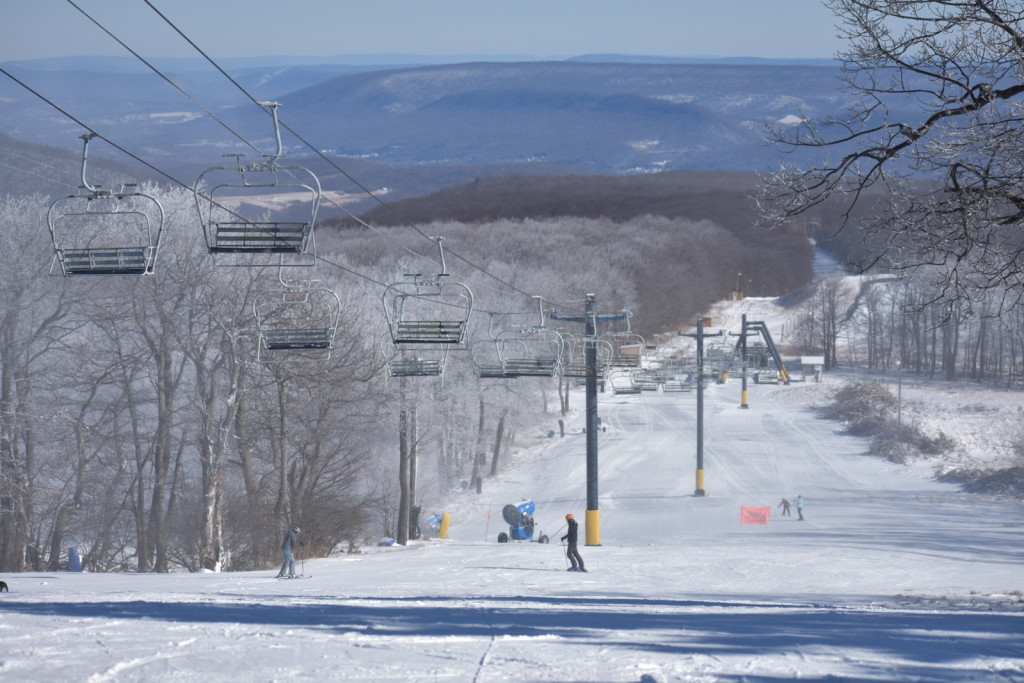 Skiers enjoy the slopes at Blue Knob All Seasons Resort