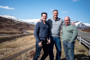 The owners of Dalesmen Distillery and Brewery, from left, Nate Haupt, Mike Wood and Derek Dowler. haupt said the partnership with the Letzos is a perfect fit.